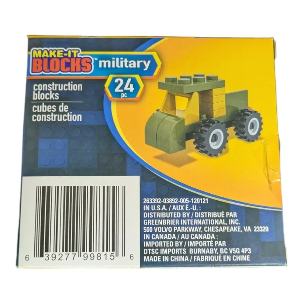 Make-It Blocks Military 24 pc Brand New Factory Sealed Compatible Brand